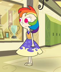 Size: 835x980 | Tagged: safe, artist:04startycornonline88, derpibooru import, rainbow dash, human, clothes, dress, humanized