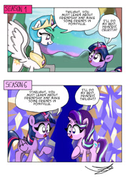 Size: 1024x1408 | Tagged: safe, artist:ringteam, princess celestia, starlight glimmer, twilight sparkle, twilight sparkle (alicorn), alicorn, pony, comic, cycles, twilight's counterparts