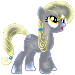 Size: 900x900 | Tagged: safe, artist:earthstar01, derpy hooves, pegasus, pony, crystallized, female, mare, open mouth, simple background, smiling, solo, transparent background, vector