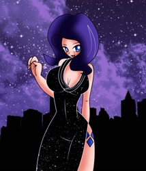 Size: 768x897 | Tagged: safe, artist:lucky-jj, rarity, cleavage, female, humanized