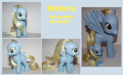 Size: 1207x734 | Tagged: safe, artist:baked-bads, derpy hooves, pony, brushable, custom, filly, irl, photo, toy