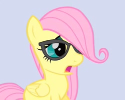 Size: 709x570 | Tagged: safe, fluttershy, pegasus, pony, female, filly, glasses, mare