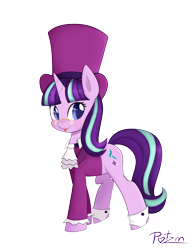 Size: 3200x4100 | Tagged: safe, artist:potzm, snowfall frost, starlight glimmer, pony, unicorn, a hearth's warming tail, :p, glasses, simple background, tongue out, transparent background