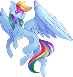 Size: 1024x1077 | Tagged: safe, artist:emily-826, derpibooru import, rainbow dash, pegasus, pony, female, flying, mare, simple background, solo, transparent background, underhoof