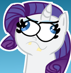 Size: 267x274 | Tagged: safe, artist:krabbshack, rarity, pony, unicorn, female, horn, mare, white coat