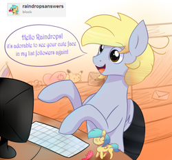 Size: 1280x1188 | Tagged: safe, artist:blacky-moon, derpy hooves, ask, ask mister derpy, rule 63