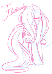 Size: 363x518 | Tagged: safe, artist:bechnokid, fluttershy, pegasus, pony, female, mare, simple background, white background