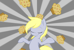 Size: 1080x720 | Tagged: safe, artist:joey darkmeat, derpy hooves, pegasus, pony, female, mare, muffin, solo