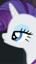 Size: 160x281 | Tagged: safe, screencap, rarity, pony, unicorn, hearth's warming eve (episode), animated, blinking, cropped, hearth's warming eve, solo