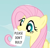 Size: 324x309 | Tagged: safe, fluttershy, pegasus, pony, blue eyes, exploitable meme, female, fluttershy's note meme, mare, meme, mouth hold, pink mane, please don't bully, simple background, solo, wings, yellow coat