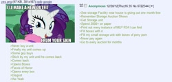 Size: 750x357 | Tagged: safe, rarity, pony, unicorn, /mlp/, 4chan, female, horn, mare, solo, thread