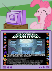 Size: 564x769 | Tagged: safe, pinkie pie, pony, did you know gaming, exploitable meme, final fantasy, final fantasy vii, meme, tv meme