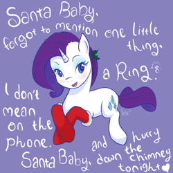 Size: 600x600 | Tagged: safe, rarity, pony, unicorn, clothes, female, holly, horn, mare, socks, solo