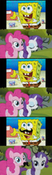 Size: 570x1889 | Tagged: safe, pinkie pie, earth pony, pony, spike at your service, comic, moustache, my pretty seahorse, spongebob squarepants