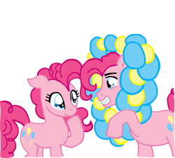 Size: 698x633 | Tagged: safe, artist:reina-del-caos, bubble berry, pinkie pie, earth pony, pony, balloon, bubblepie, female, male, rule 63, self ponidox, selfcest, shipping, straight