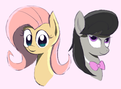 Size: 887x648 | Tagged: safe, artist:kas92, fluttershy, octavia melody, earth pony, pegasus, pony, duo, female, fluttertavia, mare