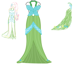 Size: 526x484 | Tagged: safe, artist:celerypony, fluttershy, clothes, design, dress, gala dress, humanized