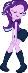 Size: 591x1554 | Tagged: safe, artist:ironm17, starlight glimmer, equestria girls, boots, clothes, dancing, equestria girls-ified, hoodie, simple background, skirt, solo, transparent background, vector