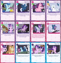 Size: 1872x1929 | Tagged: safe, edit, edited screencap, screencap, double diamond, night glider, party favor, starlight glimmer, sugar belle, twilight sparkle, alicorn, earth pony, pegasus, pony, unicorn, the cutie map, card, female, levitation, magic, male, mare, stallion, telekinesis, twilight sparkle's secret shipfic folder, wide eyes