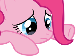 Size: 6685x5000 | Tagged: safe, artist:missloodee, pinkie pie, earth pony, pony, absurd resolution, crying, sad, simple background, solo, transparent background, vector