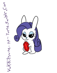 Size: 463x588 | Tagged: safe, artist:yukikitsune-no-yume, rarity, rabbit, 30 minute art challenge, rabbity, rupee, species swap