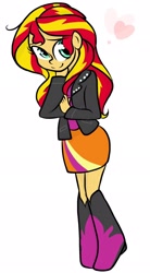 Size: 1134x2048 | Tagged: safe, artist:ellycooarts, sunset shimmer, equestria girls, cute, heart, shimmerbetes, solo