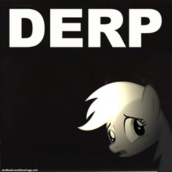 Size: 953x953 | Tagged: safe, artist:judhudson, derpy hooves, pegasus, pony, album cover, female, johnny cash, mare, parody