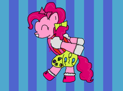 Size: 900x661 | Tagged: safe, artist:purplecharizard, pinkie pie, earth pony, pony, female, mare, pink coat, pink mane, ponponpon, solo