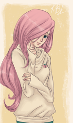 Size: 900x1500 | Tagged: safe, artist:mistix, fluttershy, human, clothes, female, humanized, pink hair