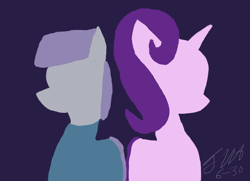 Size: 974x707 | Tagged: safe, artist:jerryvhern, maud pie, starlight glimmer, pony, unicorn, female, lesbian, shipping, silhouette, starmaud