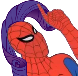 Size: 591x574 | Tagged: safe, edit, rarity, 60s spider-man, barely pony related, meme, spider-man