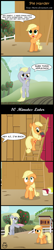 Size: 800x3670 | Tagged: safe, artist:toxic-mario, applejack, derpy hooves, earth pony, pegasus, pony, apple, barn, comic, female, food, mare, paint, paintbrush, pie, sweet apple acres