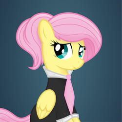 Size: 1024x1024 | Tagged: safe, artist:maplesunrise, artist:tim015, fluttershy, pegasus, pony, businessmare, clothes, cute, shading, solo, suit, vector