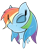 Size: 751x964 | Tagged: safe, artist:skyspeardraw, derpibooru import, rainbow dash, pegasus, pony, female, latex, mask, rubber, simple background, transparent background