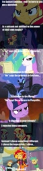 Size: 450x1771 | Tagged: safe, artist:e-e-r, nightmare moon, princess celestia, snails, snips, sunset shimmer, twilight sparkle, twilight sparkle (alicorn), alicorn, equestria girls, bioshock, comic, parody