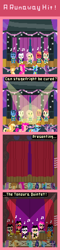 Size: 440x1820 | Tagged: safe, artist:zztfox, derpibooru import, applejack, big macintosh, bon bon, fluttershy, lyra heartstrings, pinkie pie, rainbow dash, rarity, sweetie drops, twilight sparkle, earth pony, pegasus, pony, unicorn, filli vanilli, comic, earthbound, male, parody, pinkamena diane pie, stallion, sunglasses, the runaway five