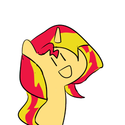 Size: 800x800 | Tagged: safe, artist:godofsteak, sunset shimmer, pony, unicorn, wollap style