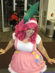 Size: 720x960 | Tagged: safe, artist:blossoming cosplay, gummy, pinkie pie, human, cosplay, irl, irl human, photo