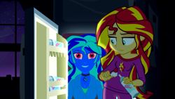 Size: 1280x720 | Tagged: safe, sunset shimmer, equestria girls, rainbow rocks, exploitable meme, meme, nightmare fuel, pinkie's refrigerator