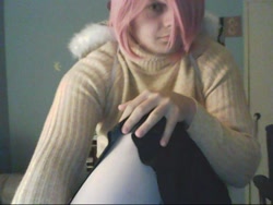 Size: 640x480 | Tagged: safe, butterscotch, fluttershy, human, cosplay, crossdressing, irl, irl human, male, photo, rule 63, solo, trap