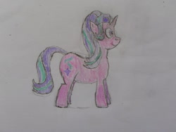 Size: 1024x768 | Tagged: safe, artist:mildgyth, starlight glimmer, pony, unicorn, photo, solo, traditional art