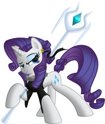 Size: 2984x3523 | Tagged: safe, artist:ratchethun, rarity, pony, unicorn, clothes, simple background, solo, staff, transparent background, vector