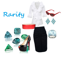 Size: 503x445 | Tagged: safe, rarity, clothes, female, humanized, polyvore