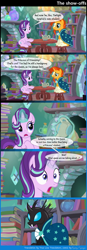 Size: 1288x3694 | Tagged: safe, artist:bredgroup, artist:true line translators, starlight glimmer, sunburst, thorax, changeling, pony, unicorn, the crystalling, the times they are a changeling, comic, screencap comic, translation