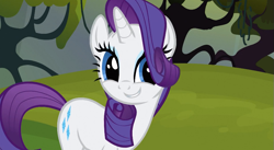 Size: 853x467 | Tagged: safe, screencap, rarity, pony, unicorn, spike at your service, female, mare, smiling