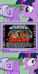 Size: 559x1074 | Tagged: safe, derpibooru import, twilight sparkle, human, did you know gaming, exploitable meme, hideo kojima, meme, snatcher, tv meme, twilight snapple