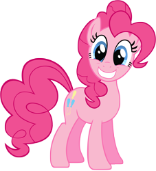 Size: 5000x5503 | Tagged: safe, artist:kysss90, pinkie pie, earth pony, pony, absurd resolution, grin, happy, simple background, smiling, solo, transparent background, vector