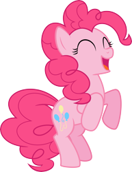 Size: 5375x6949 | Tagged: safe, artist:kyrospawn, pinkie pie, earth pony, pony, absurd resolution, happy, simple background, transparent background, vector