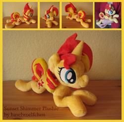 Size: 2000x1960 | Tagged: safe, artist:haselwoelfchen, sunset shimmer, pony, unicorn, irl, photo, plushie