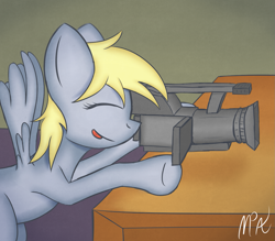 Size: 1355x1185 | Tagged: safe, artist:mostlyponyart, derpy hooves, pegasus, pony, camera, female, mare